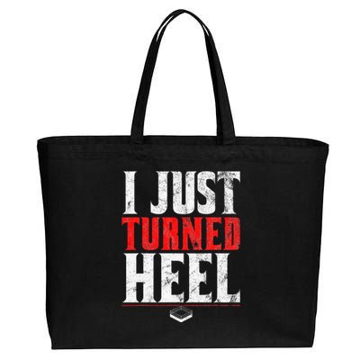 I Just Turned Heel Funny Pro Wrestling Cotton Canvas Jumbo Tote