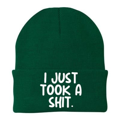 I Just Took A Shit Toilet Humor Funny Embarrassing Knit Cap Winter Beanie