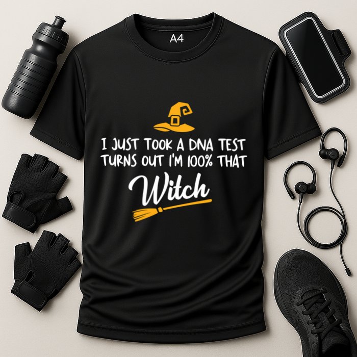 I Just Took A Dna Test Im 100% That Witch Gift Cooling Performance Crew T-Shirt