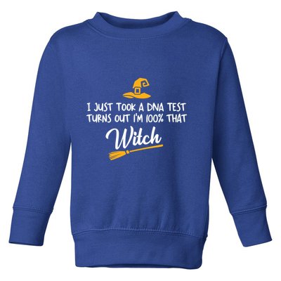 I Just Took A Dna Test Im 100% That Witch Gift Toddler Sweatshirt