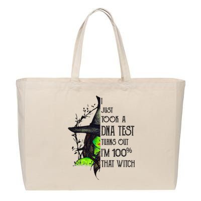 I Just Took A Dna Test Turns Out Im 100% That Witch Funny Great Gift Cotton Canvas Jumbo Tote