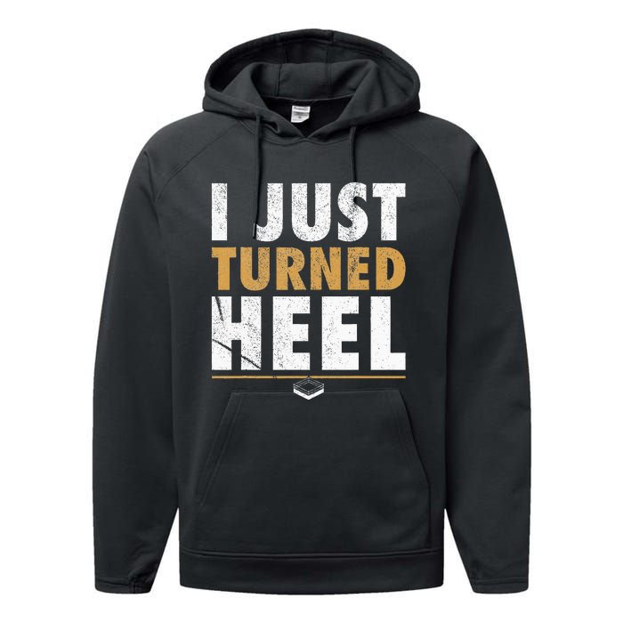 I Just Turned Heel Smark Pro Wrestling Fan Performance Fleece Hoodie