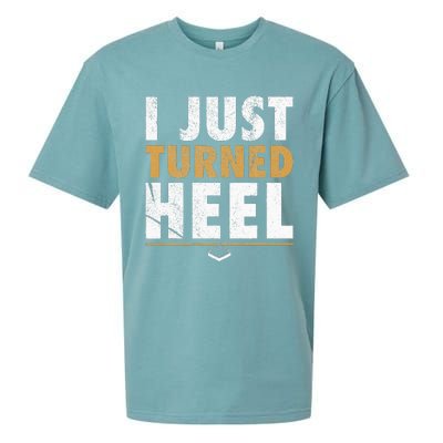 I Just Turned Heel Smark Pro Wrestling Fan Sueded Cloud Jersey T-Shirt