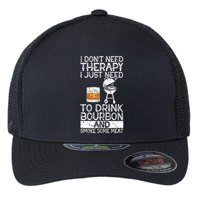 I Just To Drink Bourbon And Smoke Meat Smoker Whiskey Flexfit Unipanel Trucker Cap