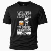 I Just To Drink Bourbon And Smoke Meat Smoker Whiskey Cooling Performance Crew T-Shirt