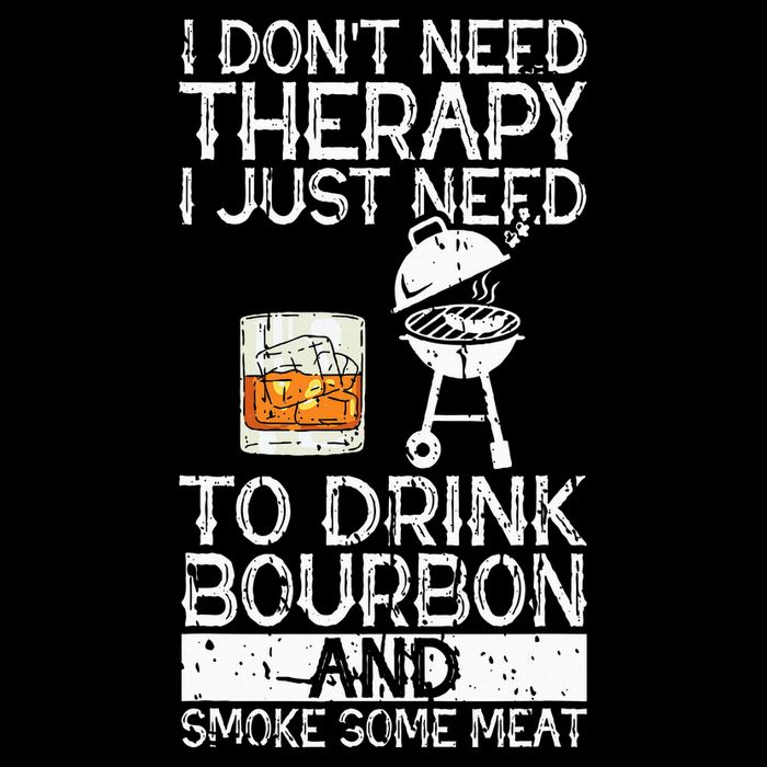 I Just To Drink Bourbon And Smoke Meat Smoker Whiskey V-Neck T-Shirt