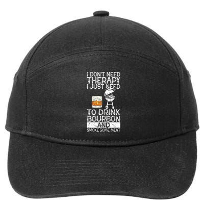 I Just To Drink Bourbon And Smoke Meat Smoker Whiskey 7-Panel Snapback Hat