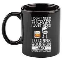 I Just To Drink Bourbon And Smoke Meat Smoker Whiskey 11oz C Handle Ceramic Mug
