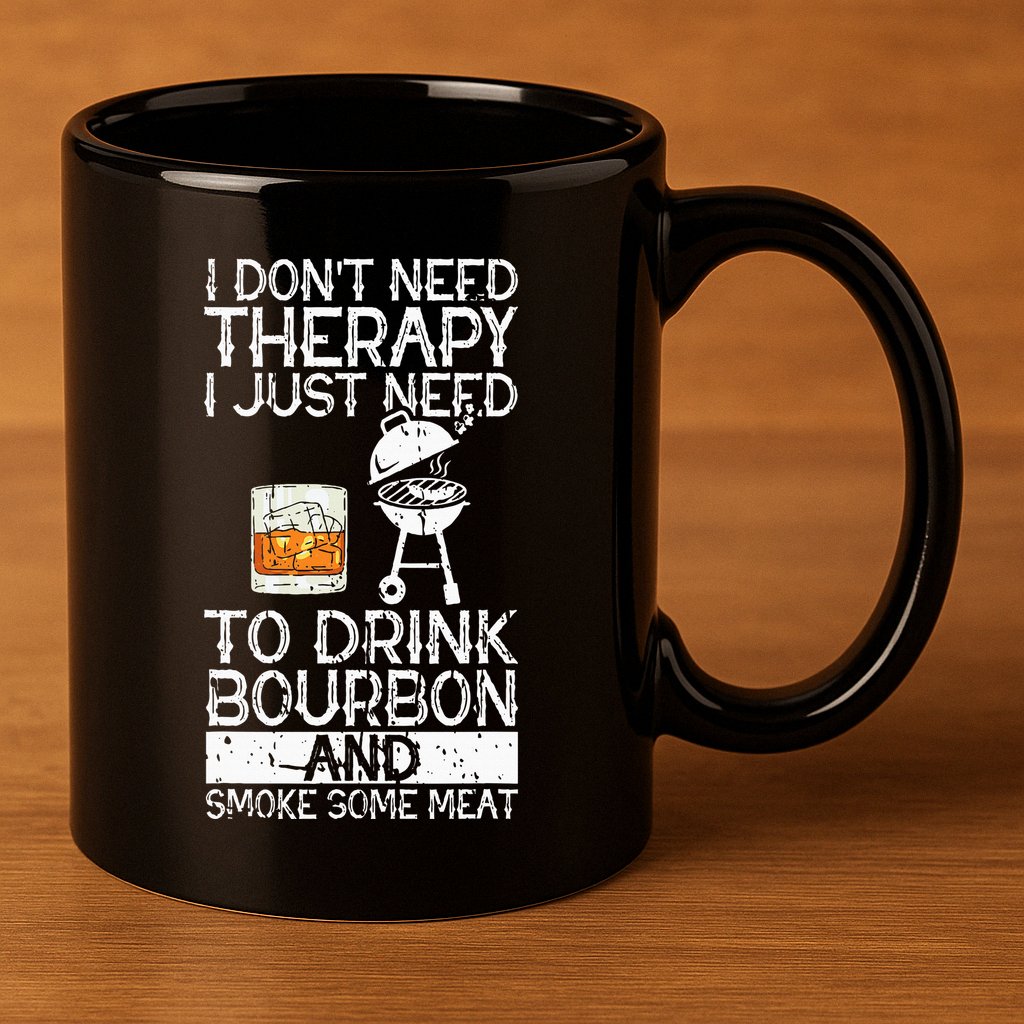 I Just To Drink Bourbon And Smoke Meat Smoker Whiskey 11oz C Handle Ceramic Mug
