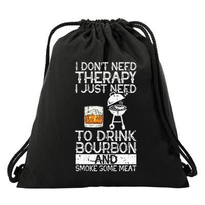 I Just To Drink Bourbon And Smoke Meat Smoker Whiskey Drawstring Bag