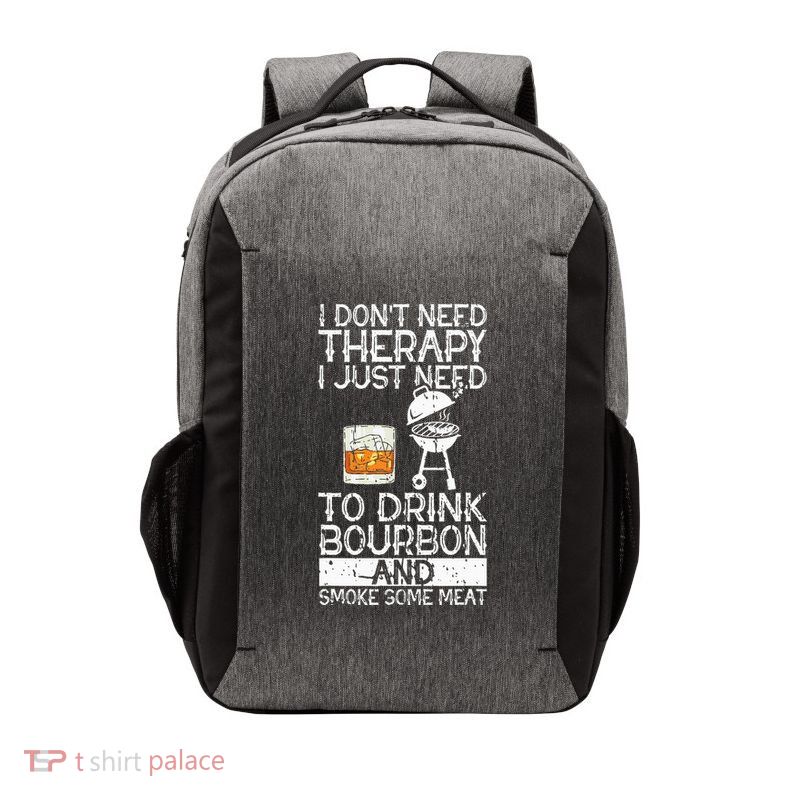 I Just To Drink Bourbon And Smoke Meat Smoker Whiskey Vector Backpack