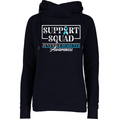 I Juvenile T1D Type 1 Diabetes Awareness Support Squad Womens Funnel Neck Pullover Hood