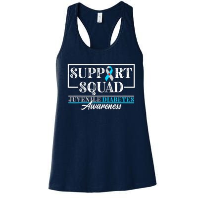 I Juvenile T1D Type 1 Diabetes Awareness Support Squad Women's Racerback Tank