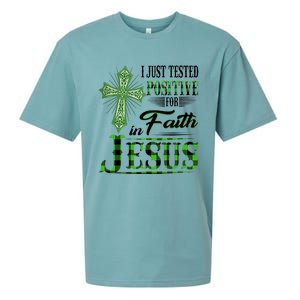 I Just Tested Positive For Faith In Jesus Saint Patrick's Day Believe In God Sueded Cloud Jersey T-Shirt