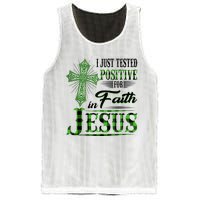 I Just Tested Positive For Faith In Jesus Saint Patrick's Day Believe In God Mesh Reversible Basketball Jersey Tank