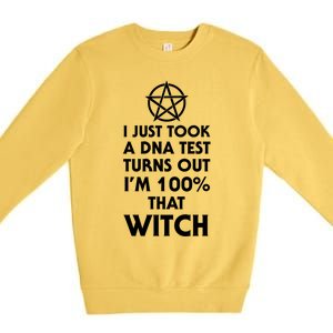 I Just Took A Dna Test Turns Out Im 100 Percent That Witch Gift Premium Crewneck Sweatshirt