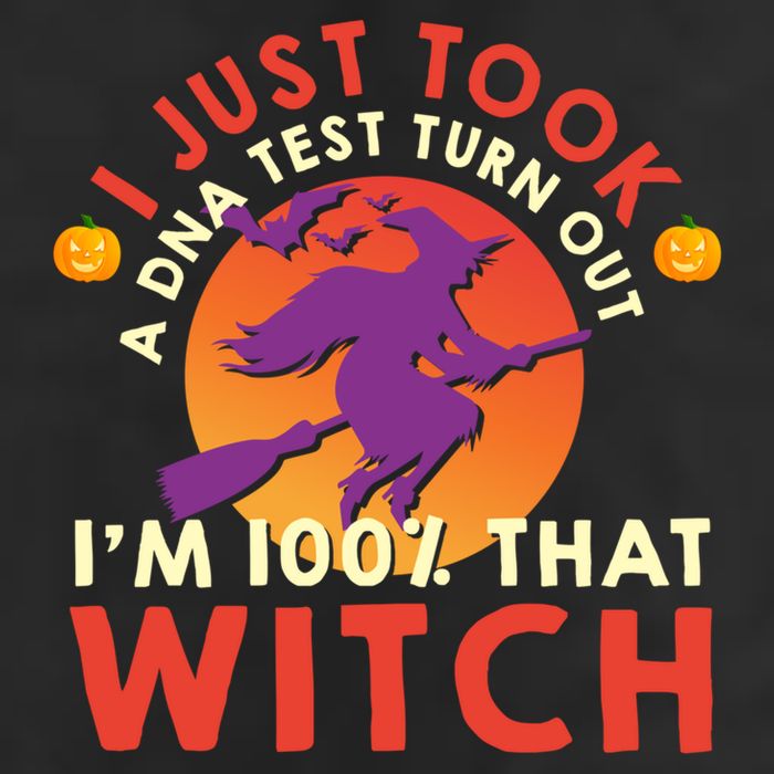 I Just Took A Dna Test Turns Out Im 100 Percent That Witch Meaningful Gift 7 Panel Mesh Trucker Snapback Hat