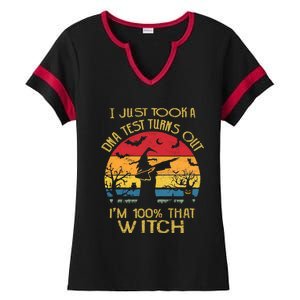 I Just Took A Dna Test Turns Out Im 100% Percent That Witch Funny Gift Ladies Halftime Notch Neck Tee