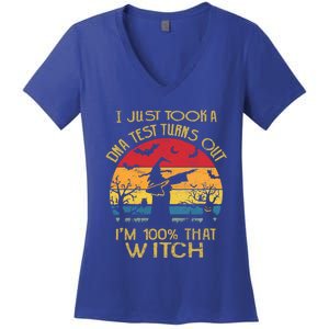 I Just Took A Dna Test Turns Out Im 100% Percent That Witch Funny Gift Women's V-Neck T-Shirt