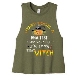 I Just Took A Dna Test Turns Out Im 100% That Witch Funny Gift Women's Racerback Cropped Tank