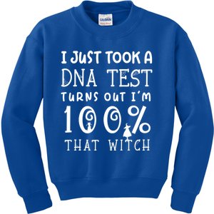 I Just Took A Dna Test Turns Out Im 100% That Witch Cute Gift Kids Sweatshirt