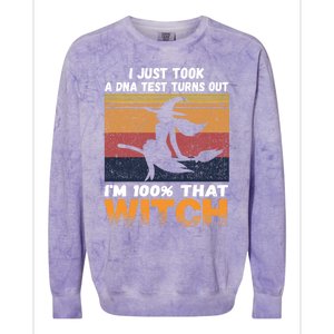 I Just Took A Dna Test Turns Out Im % That Witch Halloween Meaningful Gift Colorblast Crewneck Sweatshirt