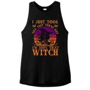 I Just Took Dna Test Turn Out I Am 100% That Witch Halloween Cute Gift Ladies PosiCharge Tri-Blend Wicking Tank