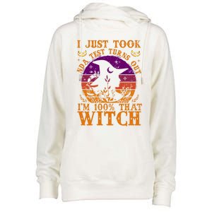 I Just Took Dna Test Turn Out I Am 100% That Witch Halloween Cute Gift Womens Funnel Neck Pullover Hood