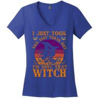 I Just Took Dna Test Turn Out I Am 100% That Witch Halloween Cute Gift Women's V-Neck T-Shirt