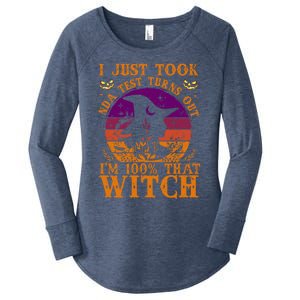 I Just Took Dna Test Turn Out I Am 100% That Witch Halloween Cute Gift Women's Perfect Tri Tunic Long Sleeve Shirt