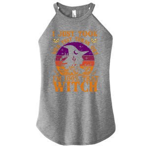 I Just Took Dna Test Turn Out I Am 100% That Witch Halloween Cute Gift Women's Perfect Tri Rocker Tank