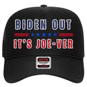 Its Joe Ver Biden Drops Out Joe Biden Retired Biden Out High Crown Mesh Back Trucker Hat