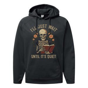 Ill Just Wait Until Its Quiet Teacher Lazy Halloween Costume Performance Fleece Hoodie