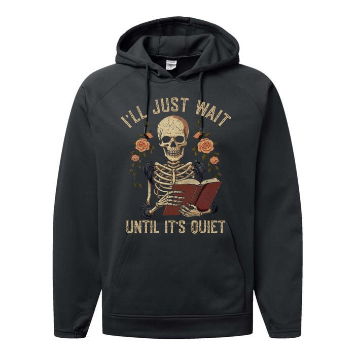 Ill Just Wait Until Its Quiet Teacher Lazy Halloween Costume Performance Fleece Hoodie