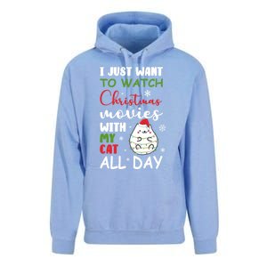 I Just Want To Watch Christmas Movies With My Cat Lovers Great Gift Unisex Surf Hoodie