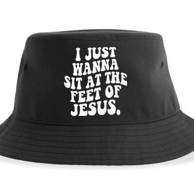 I Just Wanna Sit At The Feet Of Jesus Sustainable Bucket Hat