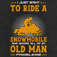 I Just Want To Ride A Snowmobile And Ignore All Of Old Man Garment-Dyed Fleece Hoodie