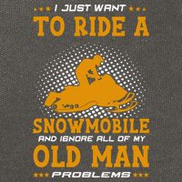 I Just Want To Ride A Snowmobile And Ignore All Of Old Man Cotton Canvas Backpack