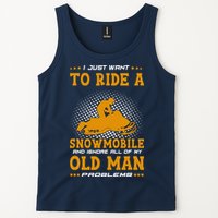 I Just Want To Ride A Snowmobile And Ignore All Of Old Man Tank Top