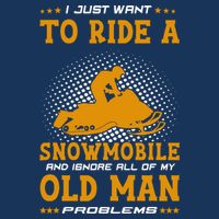 I Just Want To Ride A Snowmobile And Ignore All Of Old Man Zip Tote Bag