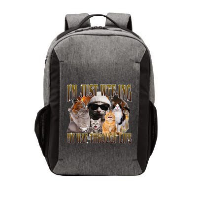 IM Just Wtfing My Way Through Life Funny Silly Cat Meme Vector Backpack