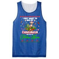 I Just Want To Hug My Chihuahua Dog And Watch Christmas Gift Mesh Reversible Basketball Jersey Tank