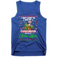 I Just Want To Hug My Chihuahua Dog And Watch Christmas Gift Tank Top