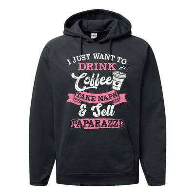 I Just Want To Drink Coffee Take Naps Sell Paparazzi Coffee Performance Fleece Hoodie