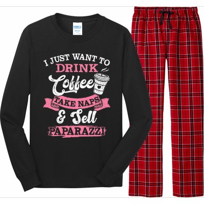 I Just Want To Drink Coffee Take Naps Sell Paparazzi Coffee Long Sleeve Pajama Set