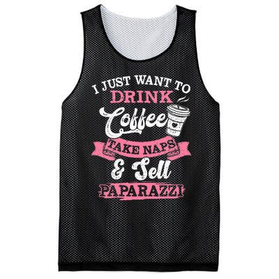 I Just Want To Drink Coffee Take Naps Sell Paparazzi Coffee Mesh Reversible Basketball Jersey Tank