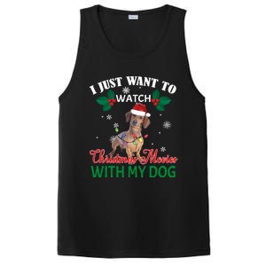 I Just Want To Watch Christmas Movies With My Dachshund Cool Gift PosiCharge Competitor Tank