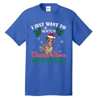 I Just Want To Watch Christmas Movies With My Dachshund Cool Gift Tall T-Shirt