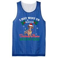 I Just Want To Watch Christmas Movies With My Dachshund Cool Gift Mesh Reversible Basketball Jersey Tank