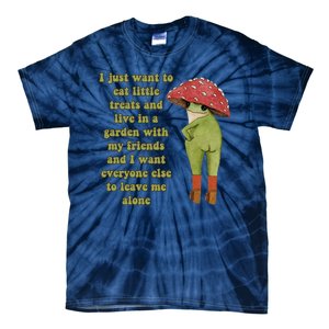 I Just Want To Eat Little Treats Funny Cartoon Frog Tie-Dye T-Shirt